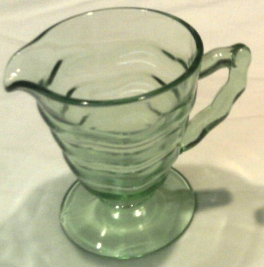 Ocean Wave Green Creamer by Jenkins-1