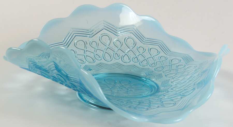 Many Loops Blue Opalescent Bon Bon by Jefferson Glass-1