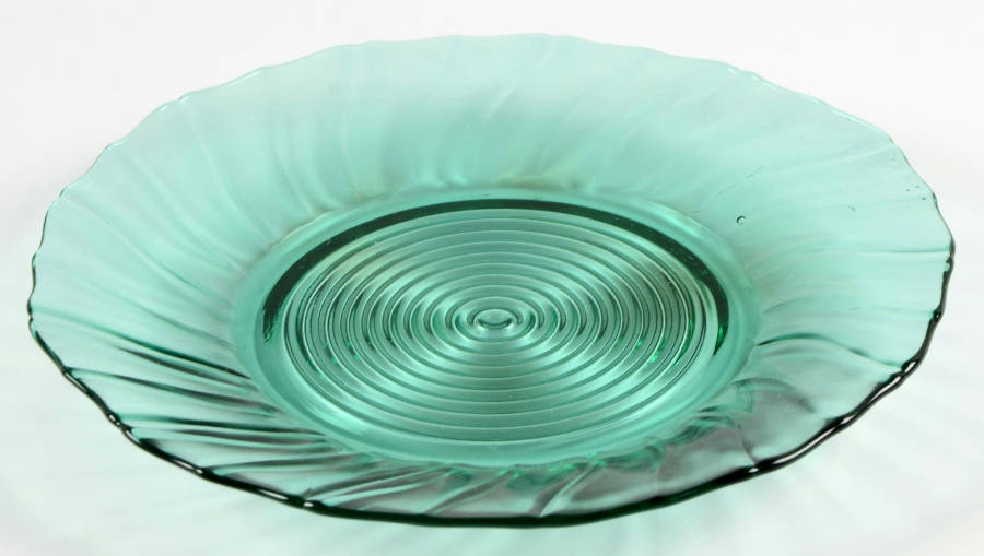 Swirl Ultramarine (Green) 8" Salad Plate by Jeannette-1