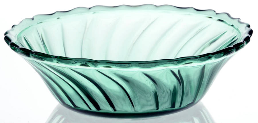 Swirl Ultramarine (Green) Cereal Bowl by Jeannette-1