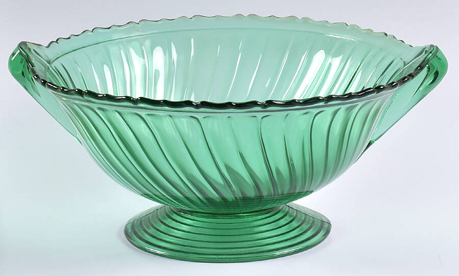 Swirl Ultramarine (Green) 10" Console Bowl by Jeannette-1