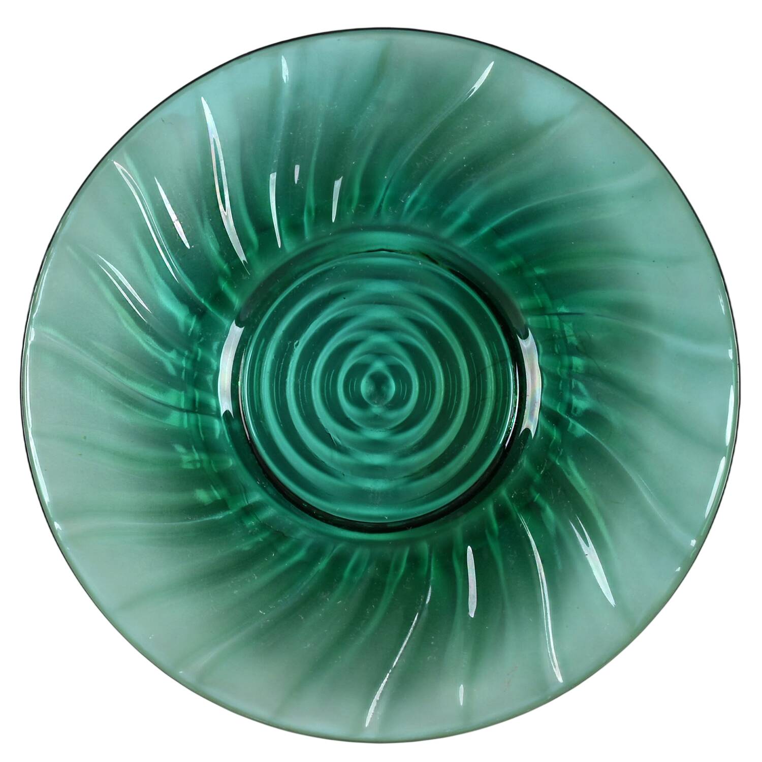 Swirl Ultramarine (Green) Saucer Only by Jeannette-1