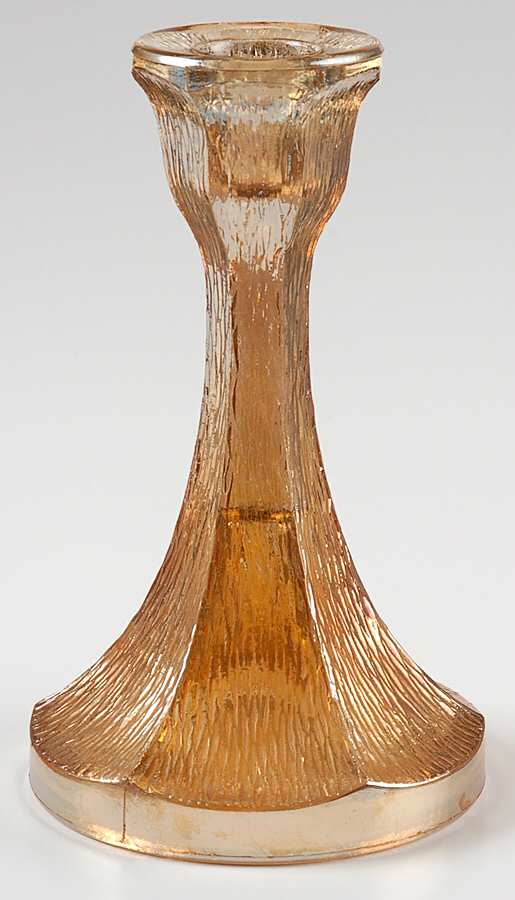 Tree Bark Marigold 6" Single Light Candlestick by Jeannette-1