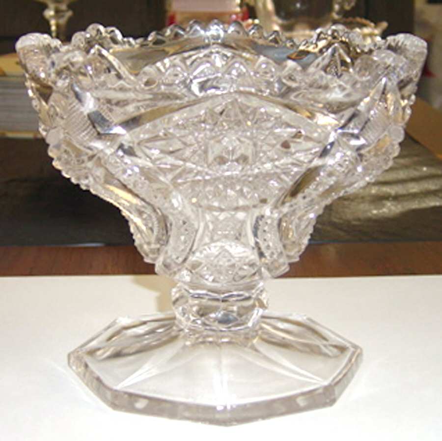 Kenneth Round Compote (Height X Width) by Jefferson Glass-1