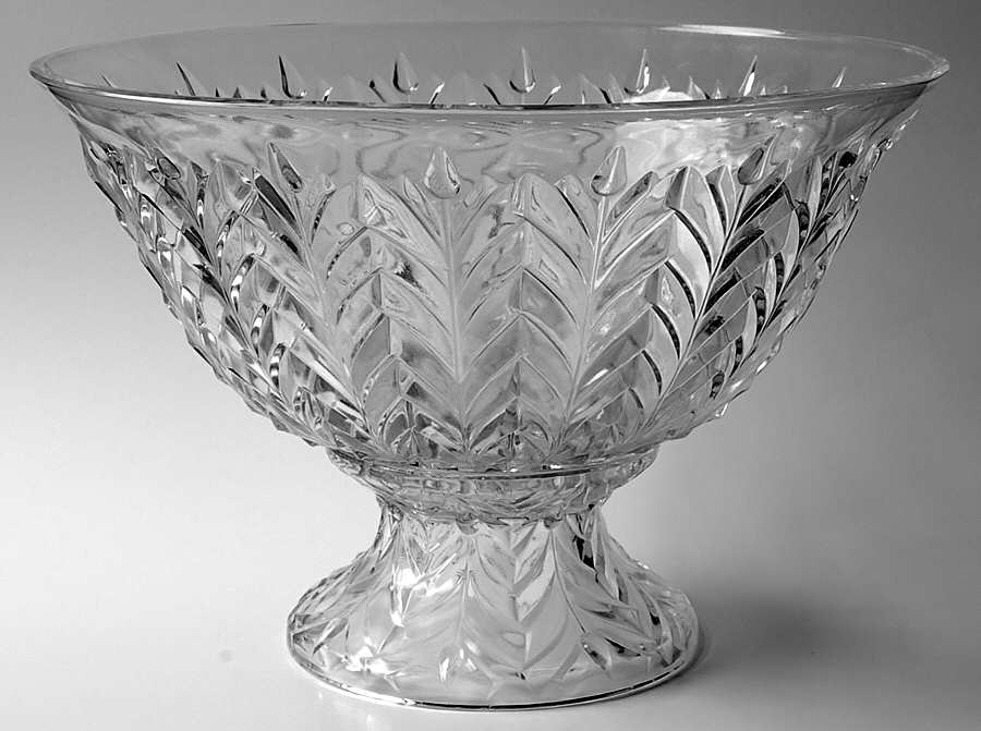 Feather Punch Bowl with Stand by Jeannette-1