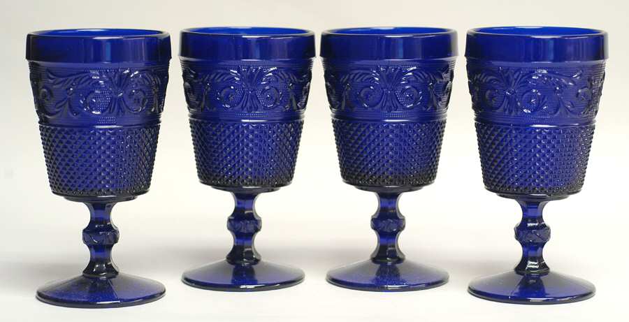 Everyday Glass Blue Water Goblet - Set of 4 by Johnson Brothers-1