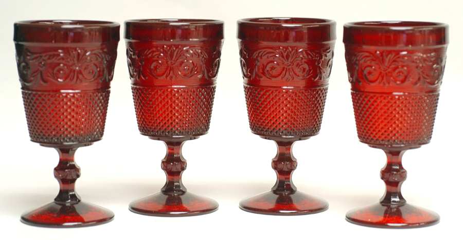 Everyday Glass Red Water Goblet - Set of 4 by Johnson Brothers-1