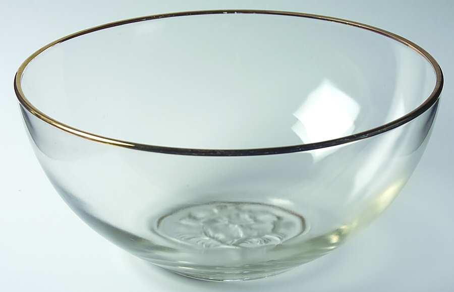 Camellia (Gold Trim) Salad Bowl by Jeannette-1