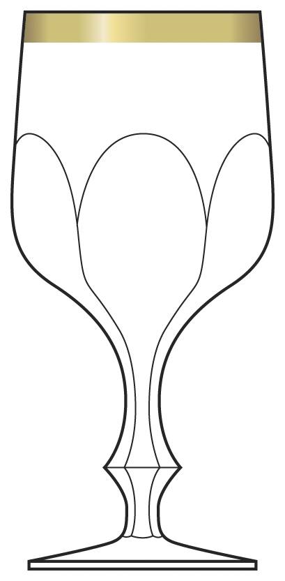 Katy Gold Water Goblet by Josair-1