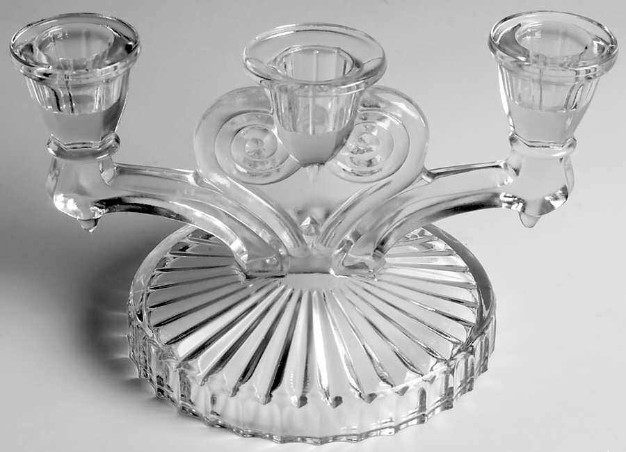 Cosmos Clear 3 Light Candlestick by Jeannette-1