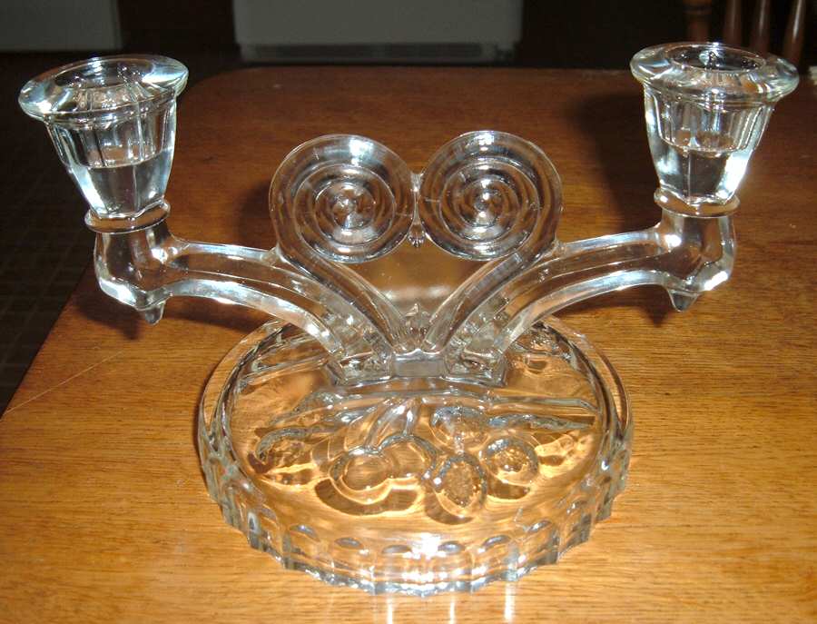 Cosmos Clear Double Light Candlestick by Jeannette-1