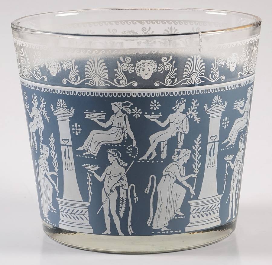 Corinthian Blue Ice Bucket by Jeannette-1