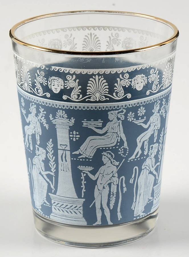 Corinthian Blue 14 Oz Flat Tumbler by Jeannette-1
