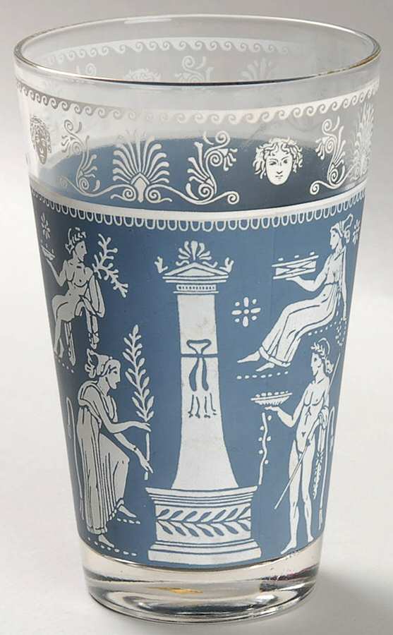 Corinthian Blue Highball Glass by Jeannette-1