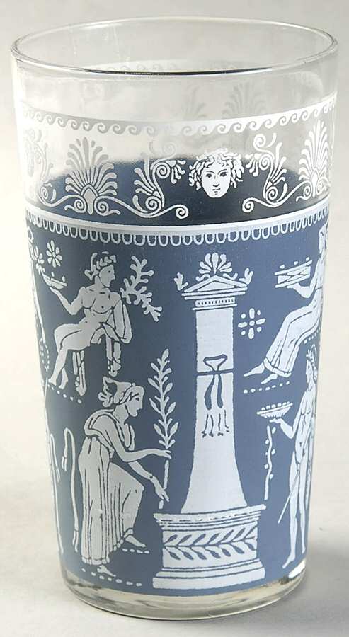 Corinthian Blue 10 Oz Flat Tumbler by Jeannette-1