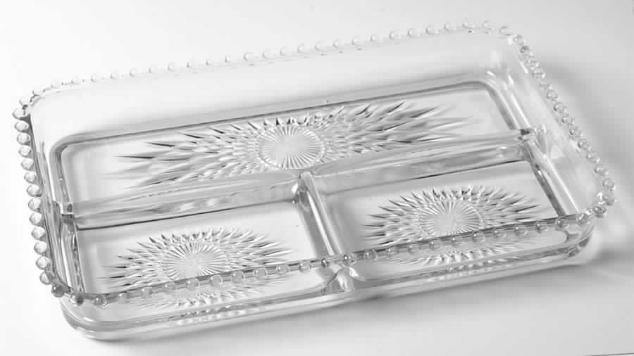 JEG1 12" Rectangular 3 Part Celery/Relish by Jeannette-1