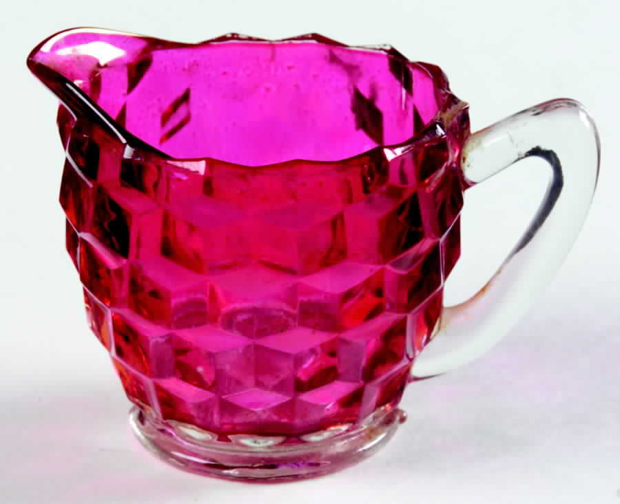 Cube Ruby Flash Creamer by Jeannette-1