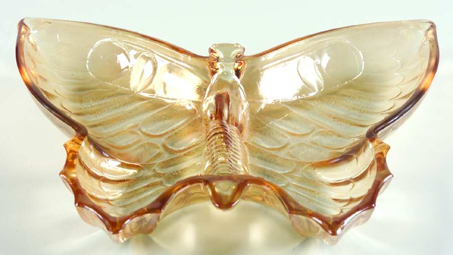 Butterfly Marigold Carnival Open Candy Dish by Jeannette-1