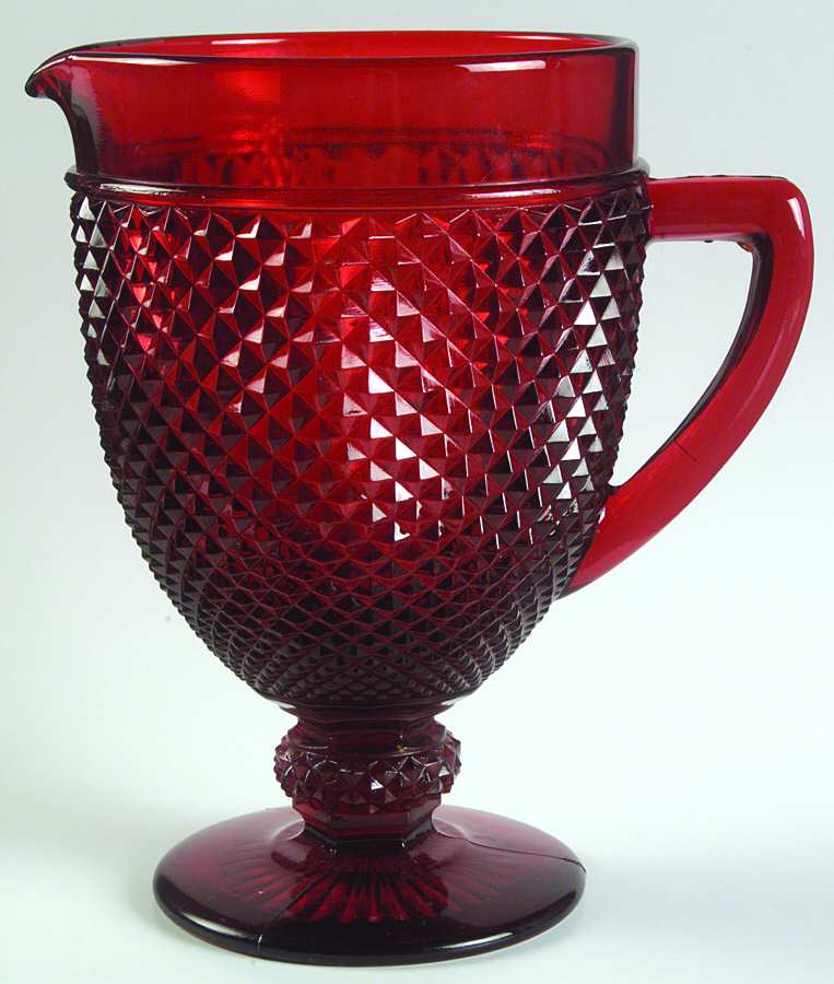 Diamond Point Ruby 38 Oz Pitcher by Ivima-1