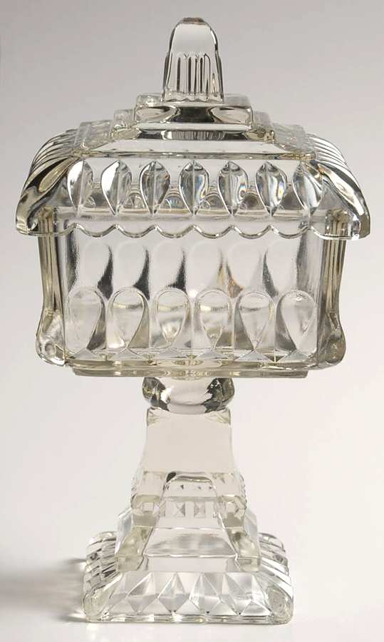 Wedding Clear Large Bowl Wedding & Lid by Jeannette-1