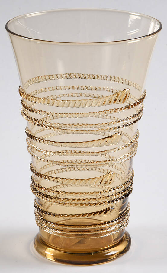 Ella Amber Tall Flat Tumbler by Juliska Glassware-1