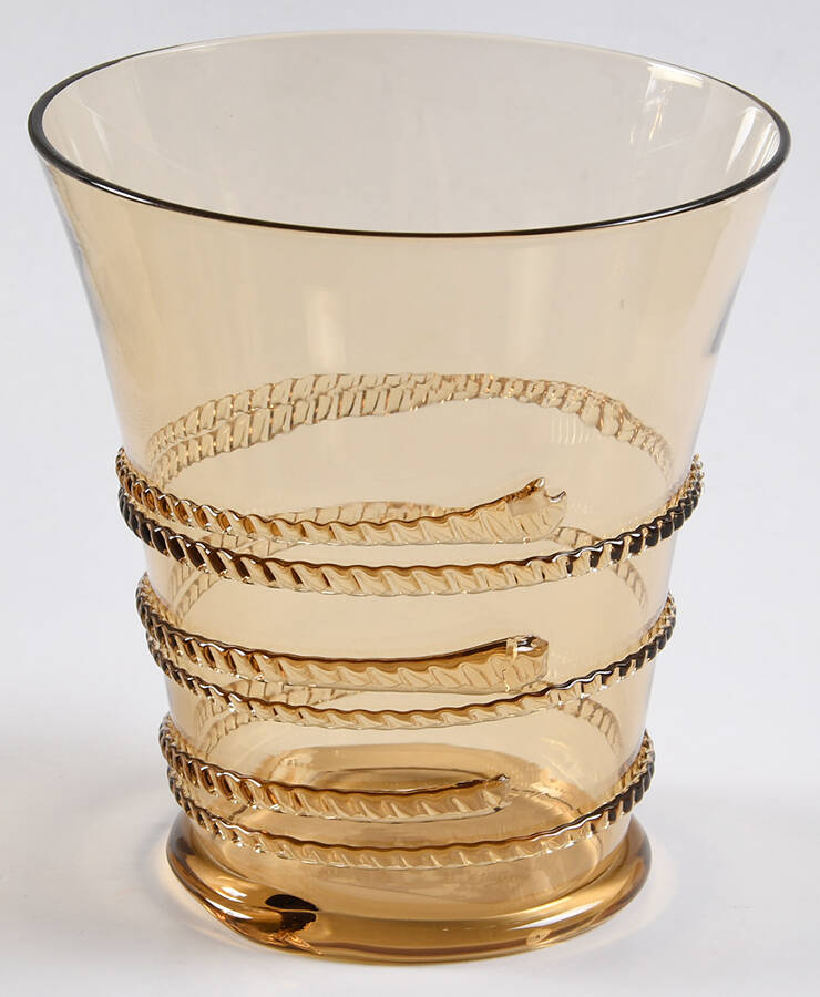 Ella 12 Oz Amber Flat Tumbler by Juliska Glassware-1