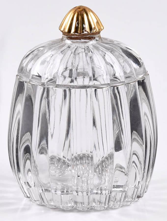 National (Gold Accents) Relish Jar & Lid by Jeannette-1