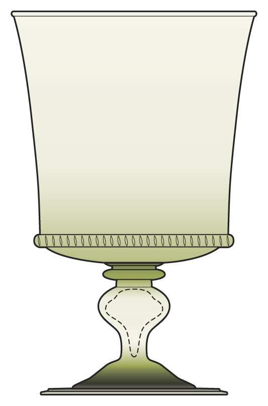 Fiorella Green Water Goblet by Juliska Glassware-1
