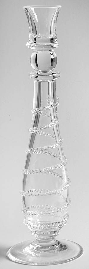 Amalia Clear 10" Tall Single Light Candlestick by Juliska Glassware-1