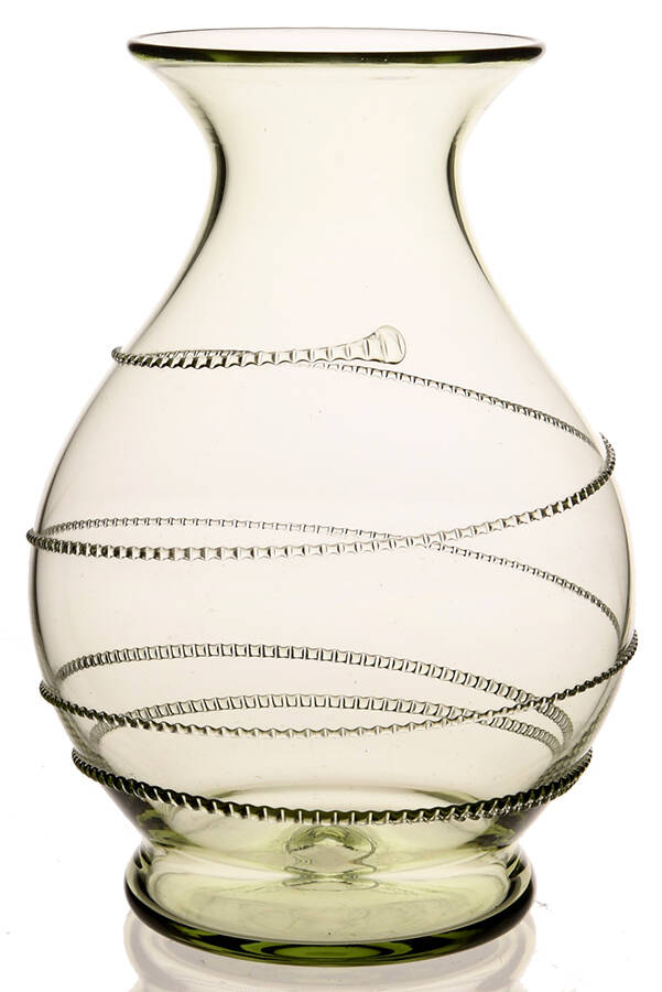 Amalia Green 8" Flower Vase by Juliska Glassware-1