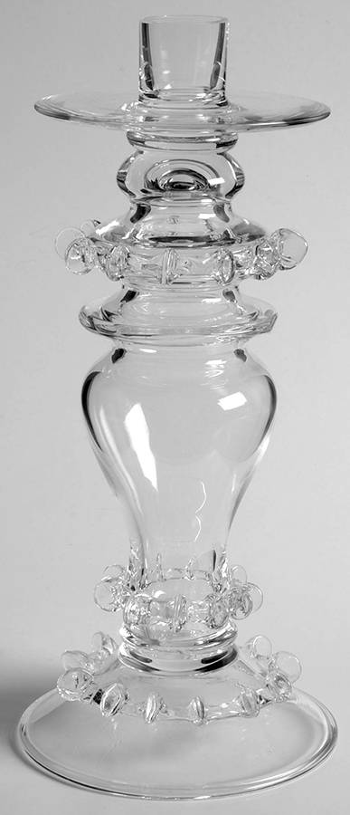 Harriet Clear 10" Tall Single Light Candlestick by Juliska Glassware-1
