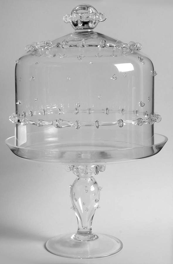 Harriet Clear 9" Pedestal Cake Stand W/Dome by Juliska Glassware-1