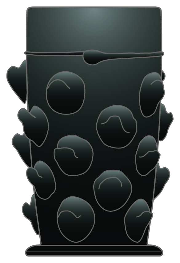 Florence Black 16 Oz Vase/Tumbler by Juliska Glassware-1