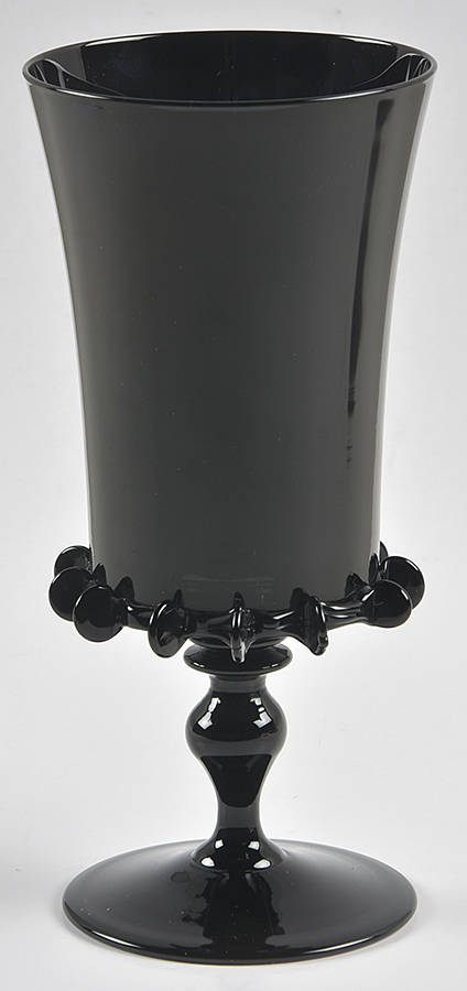 Harriet Black Tall Water Goblet by Juliska Glassware-1