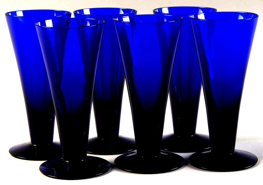 Colonial Williamsburg Cobalt Blue Wine Glass - Set of 6 by Judel-1