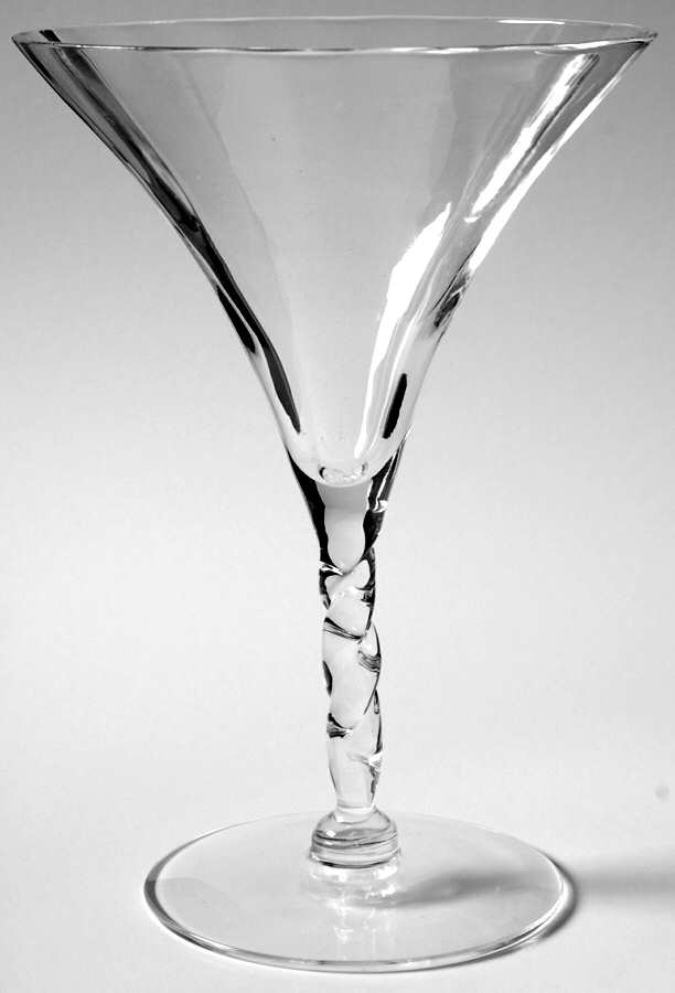 Panel Optic (Twisted Stem) Martini Glass by Judel-1