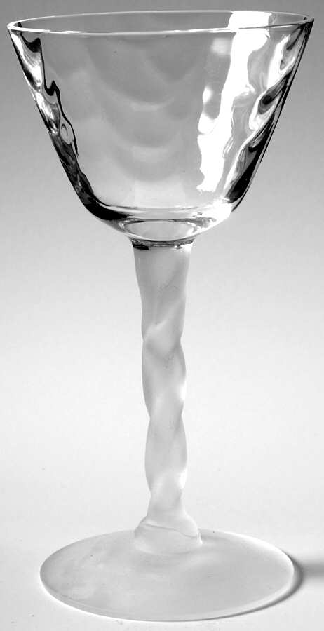 Drapery Optic Frost (Twisted Stem) Tall Cocktail by Judel-1