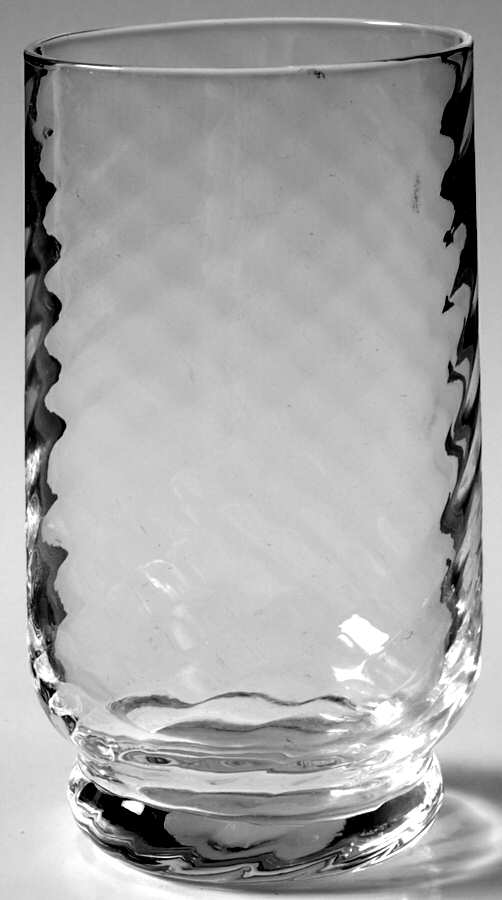 Spiral Optic (Beveled Base) Highball Glass by Judel-1
