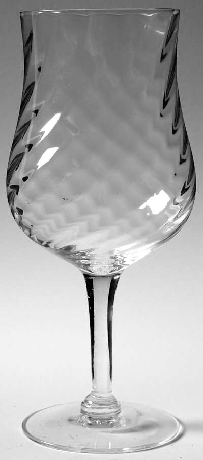 Spiral Optic Water Goblet by Judel-1