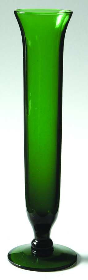 Designer Series Green 8" Footed Bud Vase by Judel-1