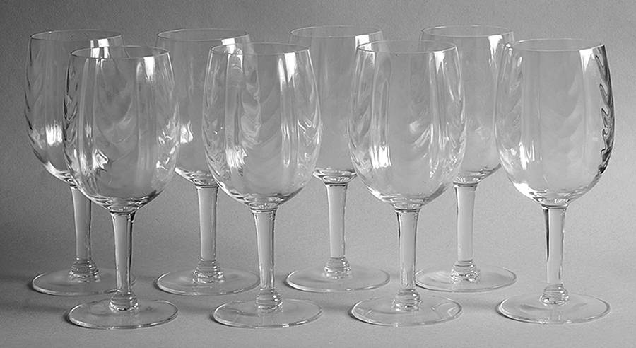 Drapery Panel (Optic) Water Goblet - Set of 8 by Judel-1