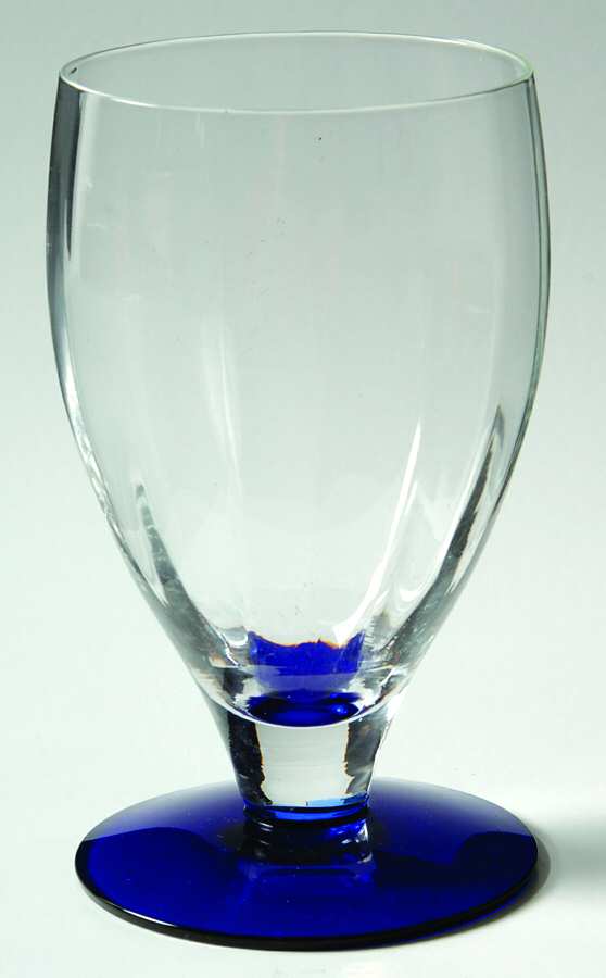 Panel Optic (Cobalt Blue Foot) Footed Tumbler by Judel-1