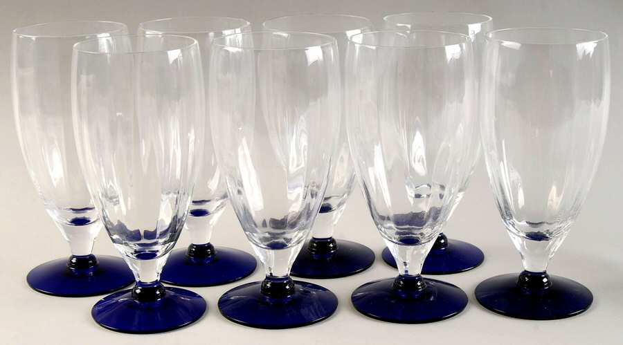 Panel Optic (Cobalt Blue Foot) Iced Tea - Set of 8 by Judel-1