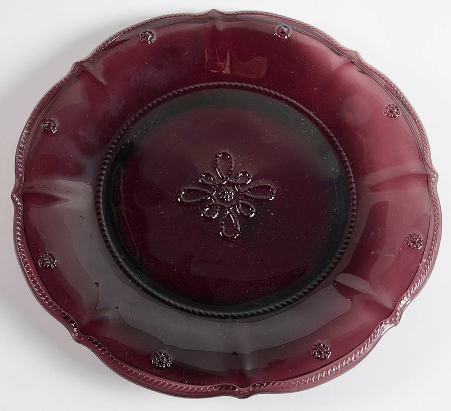 Colette Plum Dessert Plate by Juliska Glassware-1