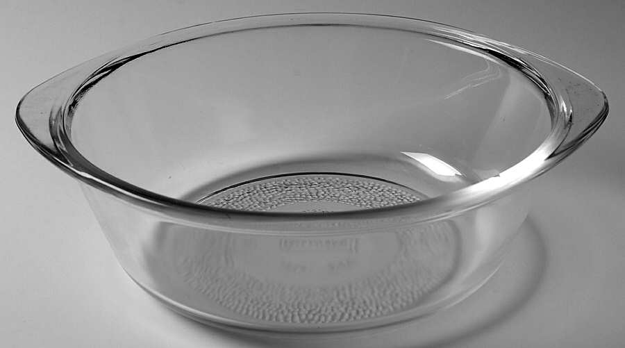 Glasbake 2 Quart Round Covered Casserole, No Lid by McKee-1