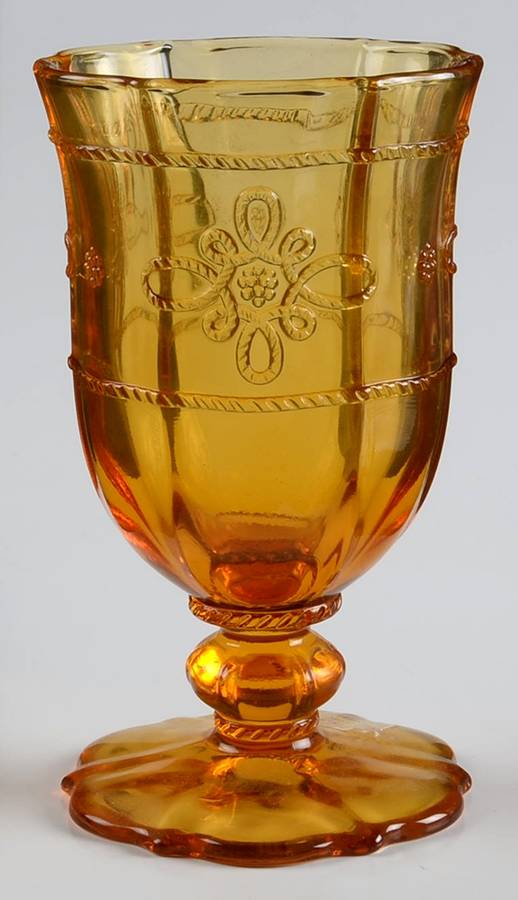 Colette Amber Water Goblet by Juliska Glassware-1