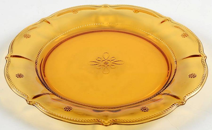 Colette Amber Dinner Plate by Juliska Glassware-1