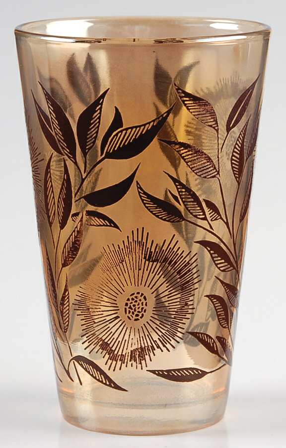 Cosmos Brown Decal 10 Oz Flat Tumbler by Jeannette-1