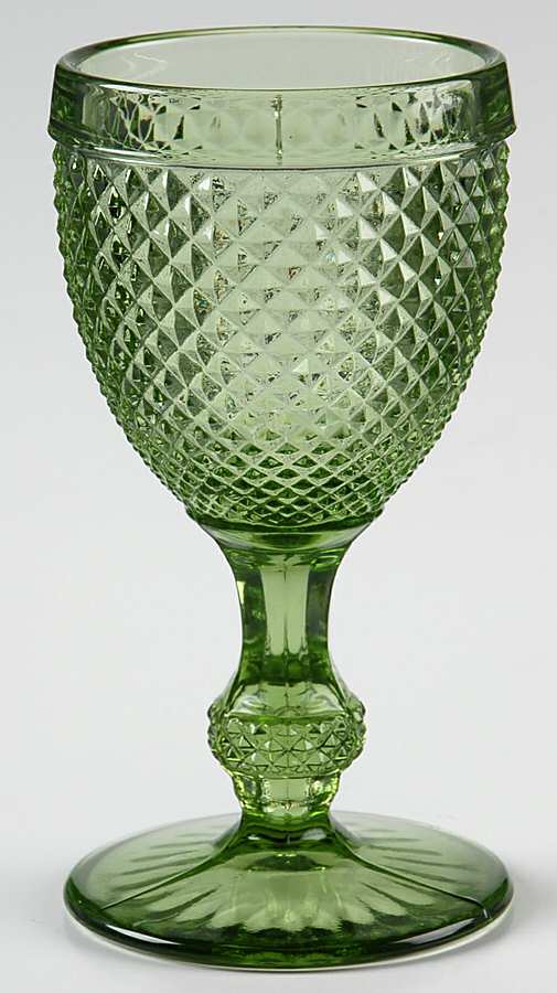 Diamond Point Green (Sage) Wine Glass by Ivima-1