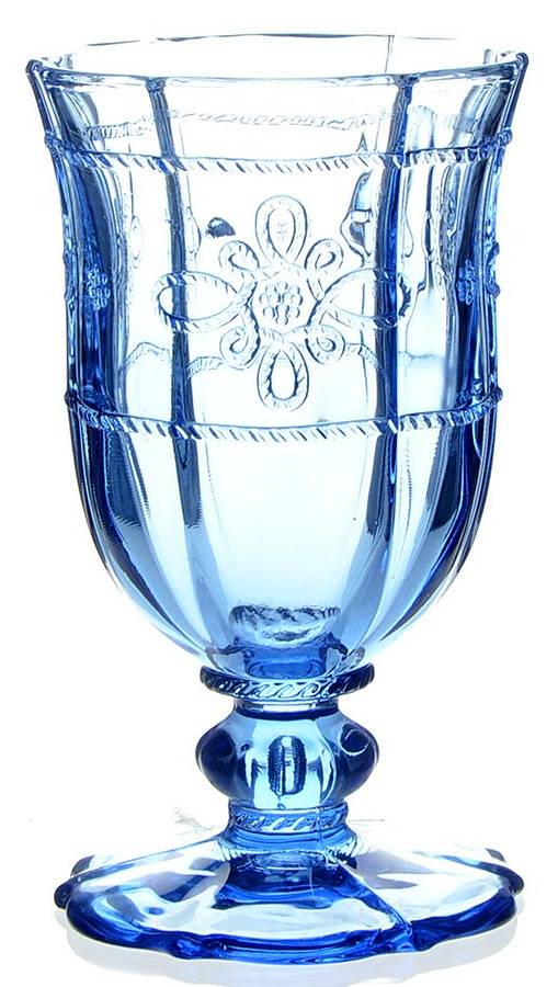 Colette Delft Blue Water Goblet by Juliska Glassware-1